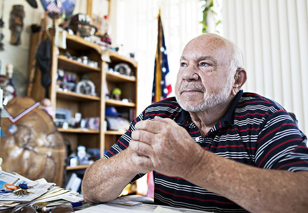 Allen Erickson, founder of Northwest Montana Veteran's Food Pantry, pictured Friday, June 5, 2014. Greg Lindstrom | Flathead Beacon