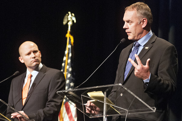 Zinke, Lewis Offer Contrasts in First U.S. House Debate