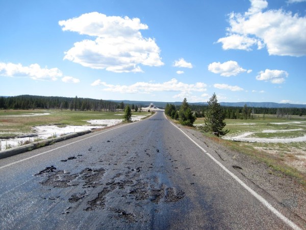 Yellowstone Park Road Melts, Closing Sites