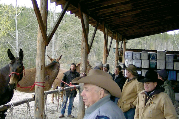 Smoke Elser leading a horse packing demonstration. - Courtesy photo
