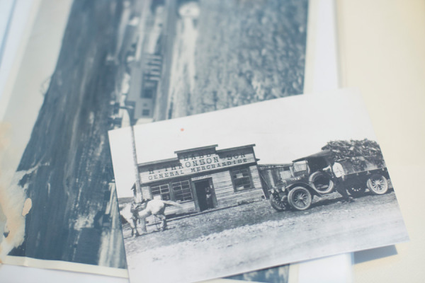 Historical photographs of the Thronson's business in Babb. Provided by Deb Thronson