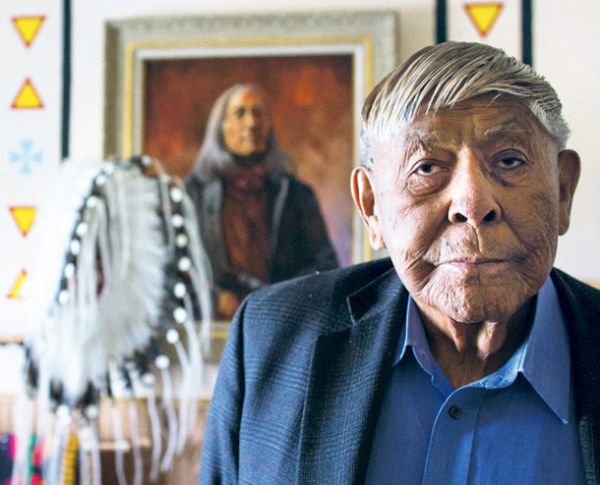 Earl Old Person, chief of the Blackfeet, pictured Oct. 2, 2013. Greg Lindstrom | Flathead Beacon