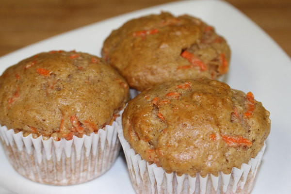 New Year Low-Fat Carrot Muffins