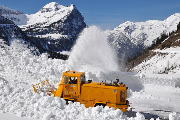 Glacier Park Plows Within Two Miles of Logan Pass