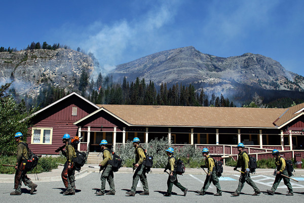 Photos: Reynolds Creek Fire in Glacier National Park
