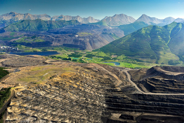 Mountain top removal coal mining, Elk Valley, B.C. Courtesy Garth Lenz
