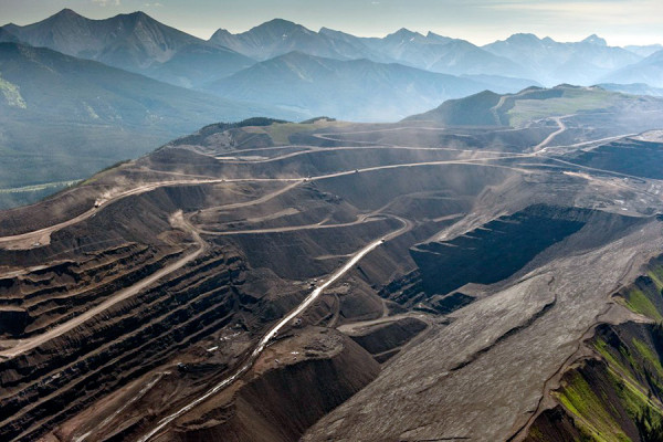 Mountain top removal coal mining, Elk Valley, B.C. Courtesy Garth Lenz
