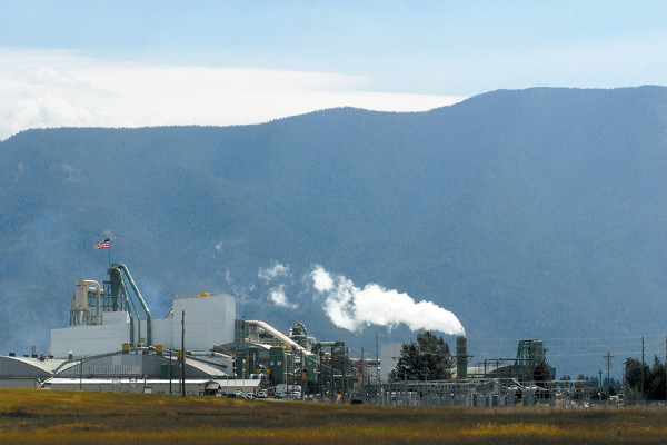 The Plum Creek lumber production plant in Columbia Falls. Beacon File Photo