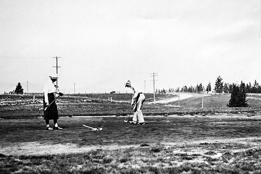 Golfers in Kalispell in the 1920s. Courtesy Buffalo Hill Golf Club