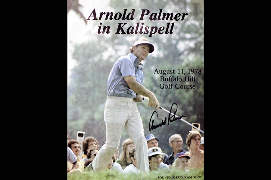 A commemorative program featuring Arnold Palmer. Courtesy Buffalo Hill Golf Club