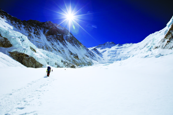 A climber ascends Mount Everest. Courtesy Photo