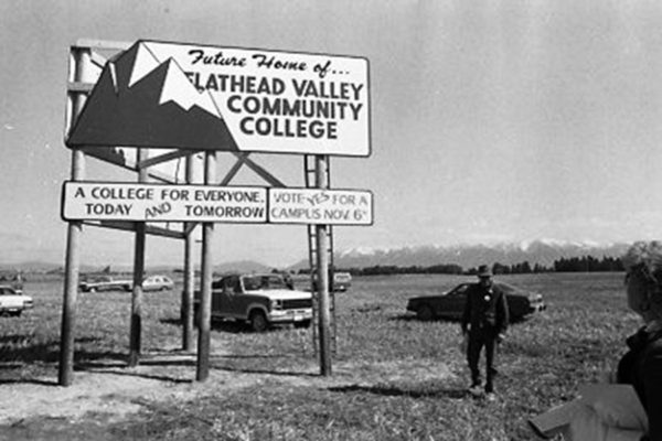 The future home of Flathead Community College in this undated photo. Courtesy FVCC