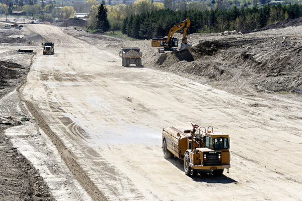 Construction on the Kalispell Bypass . Beacon File Photo