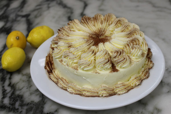 Ginger Cake with Lemon Swiss Buttercream Frosting