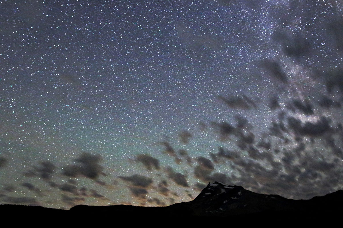 Night sky in Glacier National park