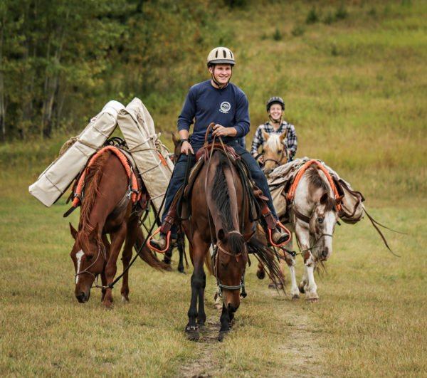 Packers lead a horse packing demonstration