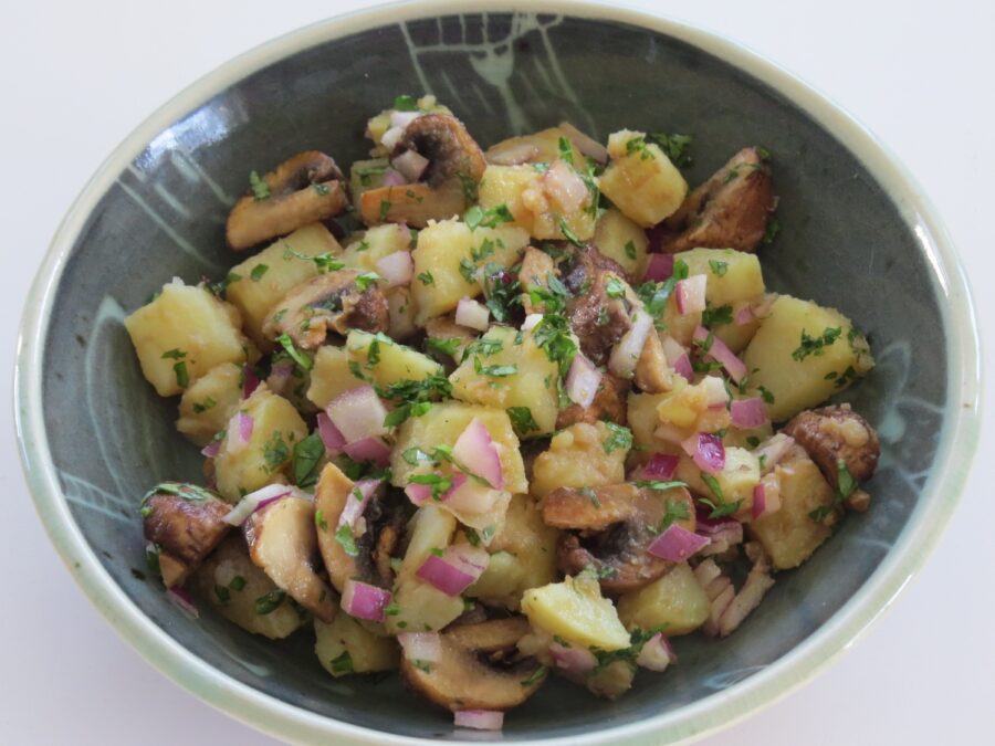 Sweet Potato-Mushroom Salad