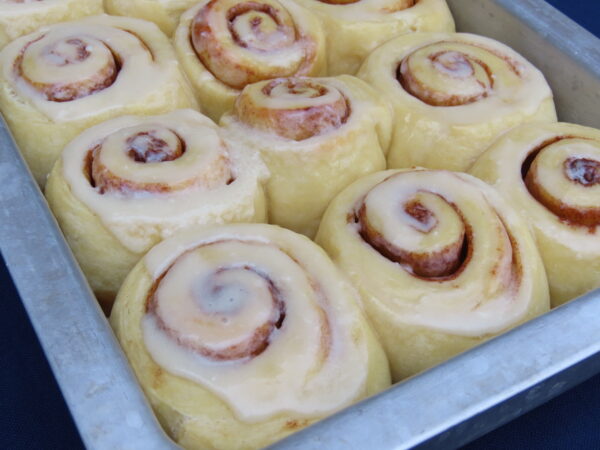 Sourdough Cinnamon Rolls with Buttermilk Glaze