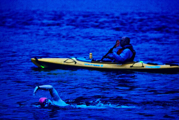 On Flathead Lake, Two Women Become One with the Water