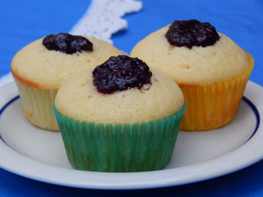 Buttery Jam-Filled Cupcakes