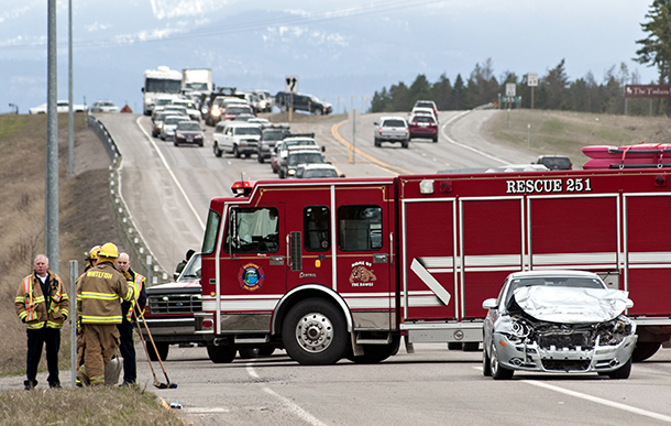 Two Injured in U.S. Highway 93 Wreck