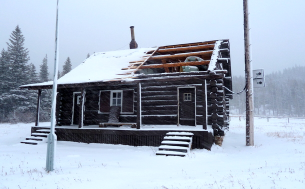 Historic Cabin in Glacier National Park Repaired
