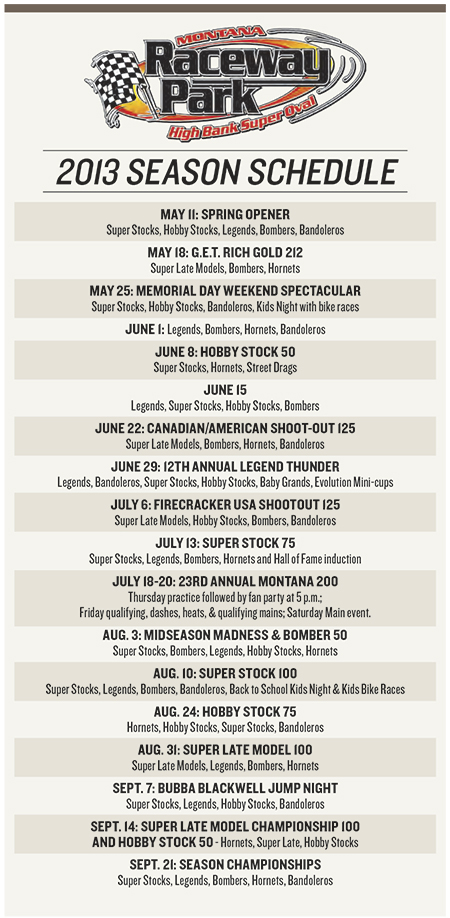 Montana Raceway Park Readies for 23rd Season