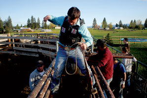 A Young Bull Rider Goes Pro