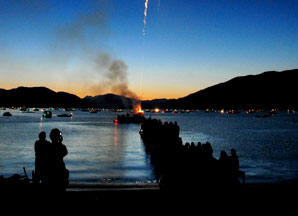 Feature Photo: Fireworks over Whitefish Lake