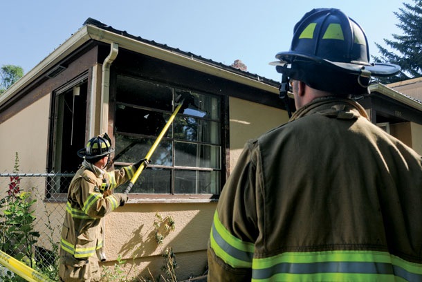Firefighters Conduct Training in Kalispell House