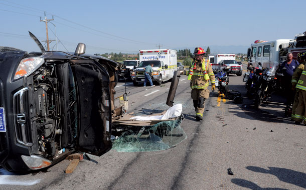 SUV Flips in U.S. 93 Accident Near Hutton Ranch
