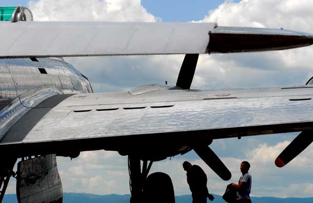 Flying Fortress Descends on the Flathead