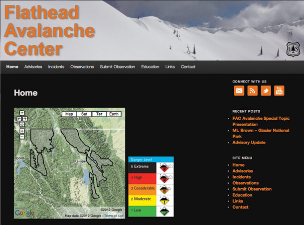 Flathead National Forest Launches New Avalanche Website