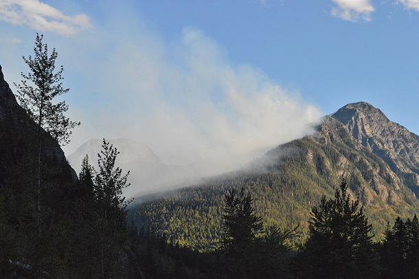 Wildfire Burns in Glacier National Park