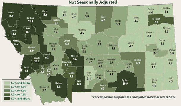 Flathead Jobless Rate Declines to 11.2%